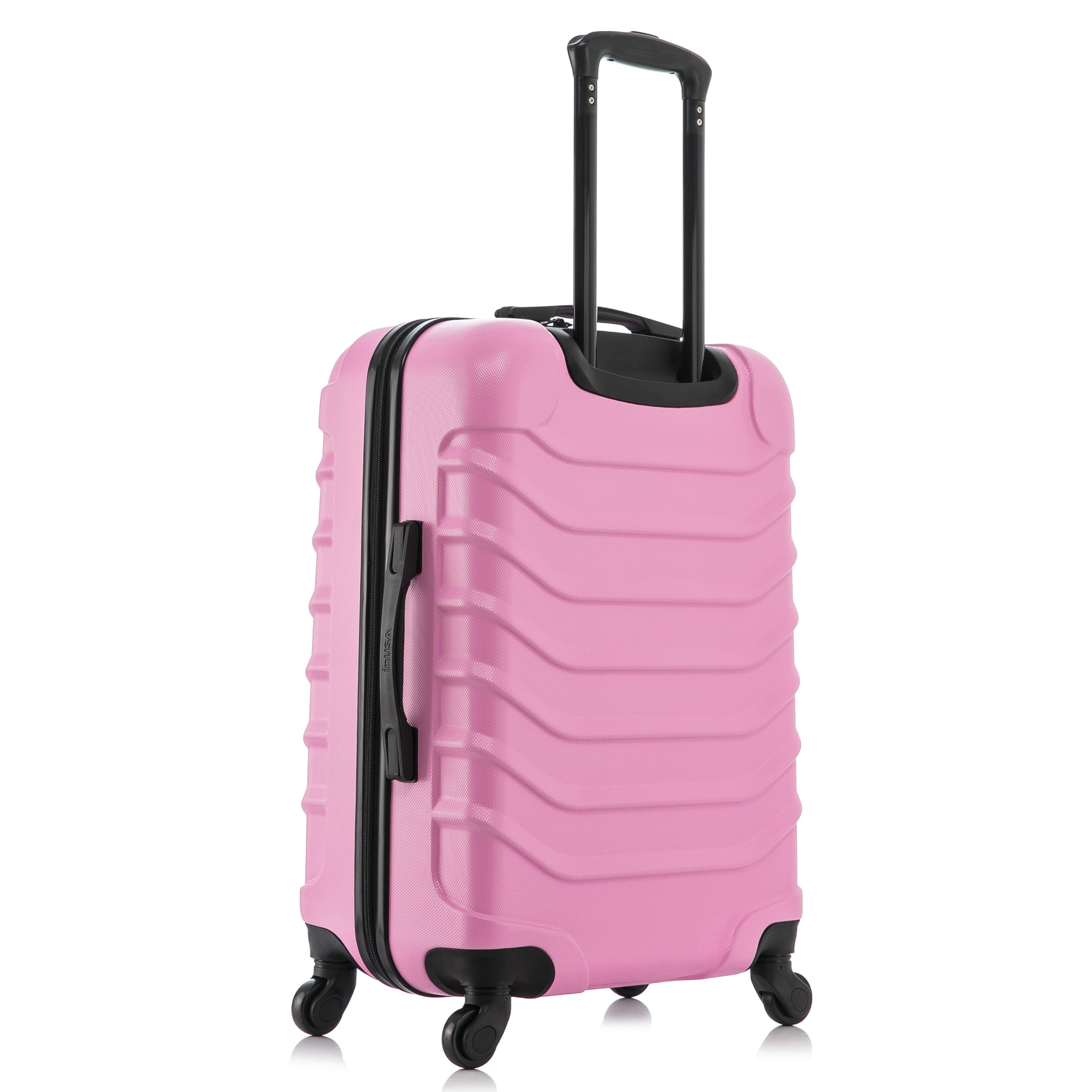 InUSA Endurance 24" Hardside Lightweight Luggage with Spinner Wheels, Handle, and Trolley, Pink