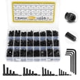 thumbnail image 1 of Kadrick 860PCS M6 M5 M4 M3 Metric Screw Assortment, Suitable for 3D Printing DIY,Hex Socket Head Cap Bolts Nuts and Washers Kit, Grade 12.9 Alloy Steel, Black Zinc Plated,Anti Rust Upgrade, 1 of 7