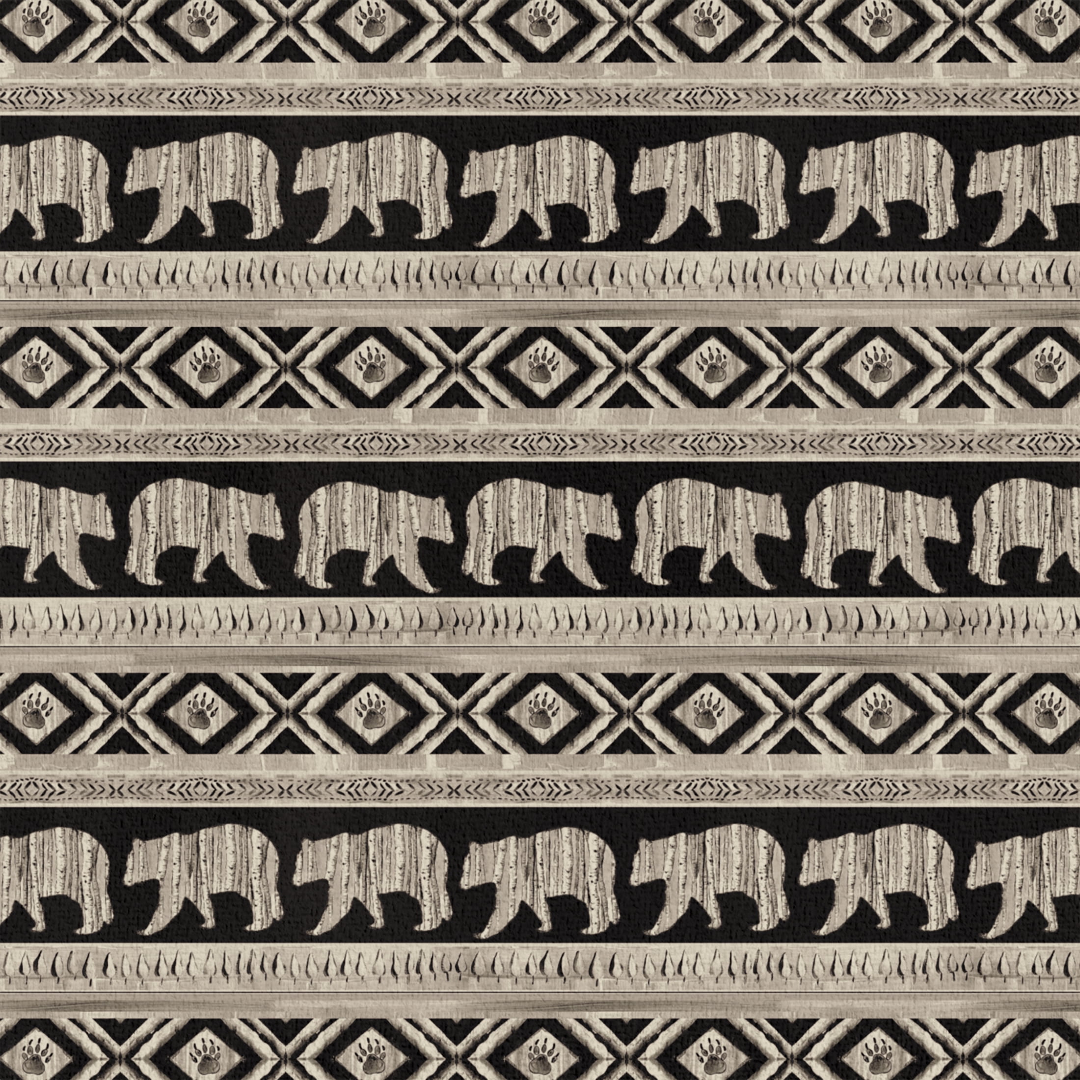 Eugene Textiles Fabric Cut Bear Stripe Multi Precut