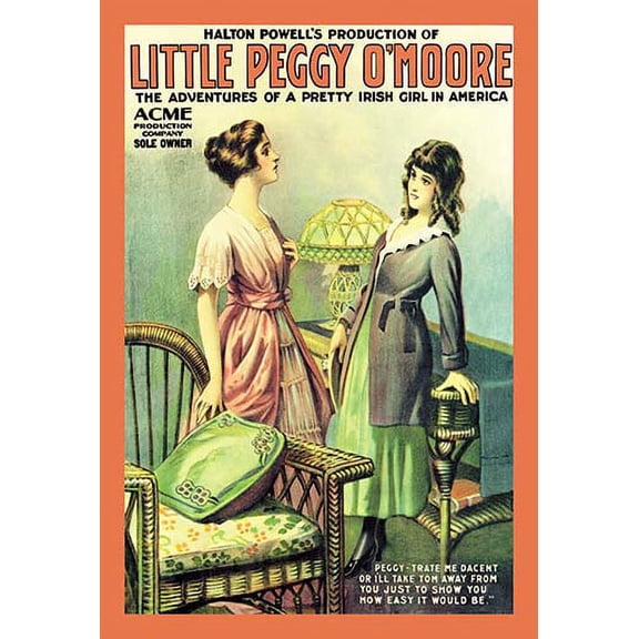 Little Peggy Moore - "Trate Me Dacent!" Museum quality giclee print canvas wrap(20" x 30")