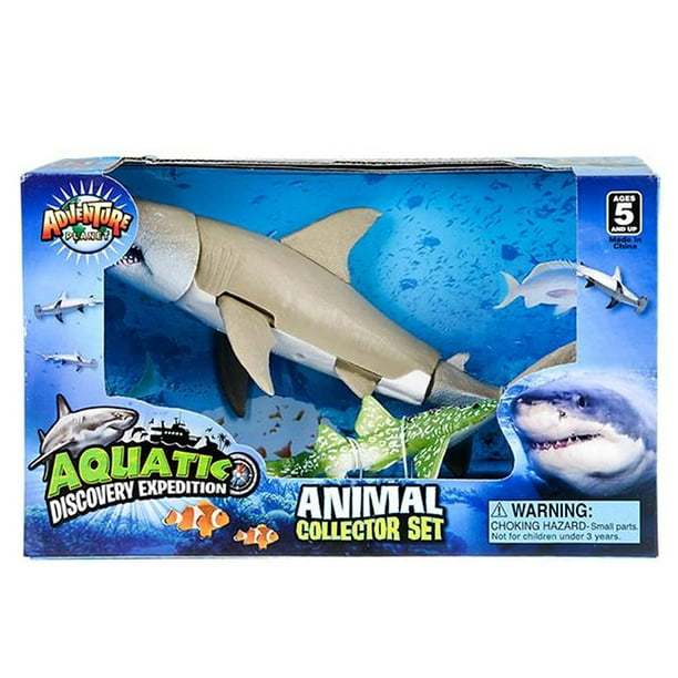 9" articulated great white shark figurine adventure planet - Walmart