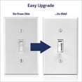 thumbnail image 2 of Interruptor de intensidad Leviton Toggle Slide TSL06-1LW para LED blanco, 2 of 9