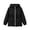 Black-B, variant on LRen Teens Hooded Windbreaker Jacket Drawstring Waist Long Coat, Lightweight Zip Up Spring Fall Outerwear for Big Kids, School Daily Wear