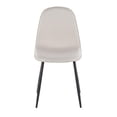 thumbnail image 6 of Silver Orchid  Stone Black Dining Chair - Set of 2 Beige Fabric Polyester, 6 of 7