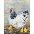 thumbnail image 2 of Swatland, Sally 15x18 Gold Ornate Wood Framed with Double Matting Museum Art Print Titled - Farmhouse Chicken, 2 of 4
