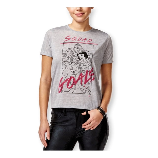 Camiseta gráfica Mighty Fine para mujer de Disney Princess Squad gris mediana
