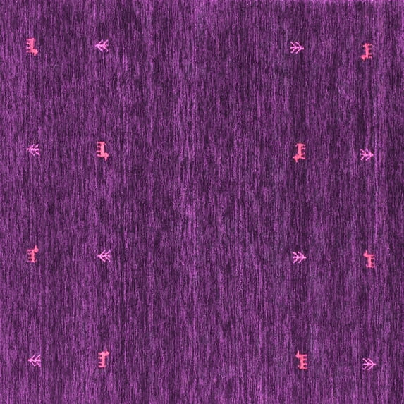 Ahgly Company Indoor Square Abstract Pink Contemporary Area Rugs, 4' Square