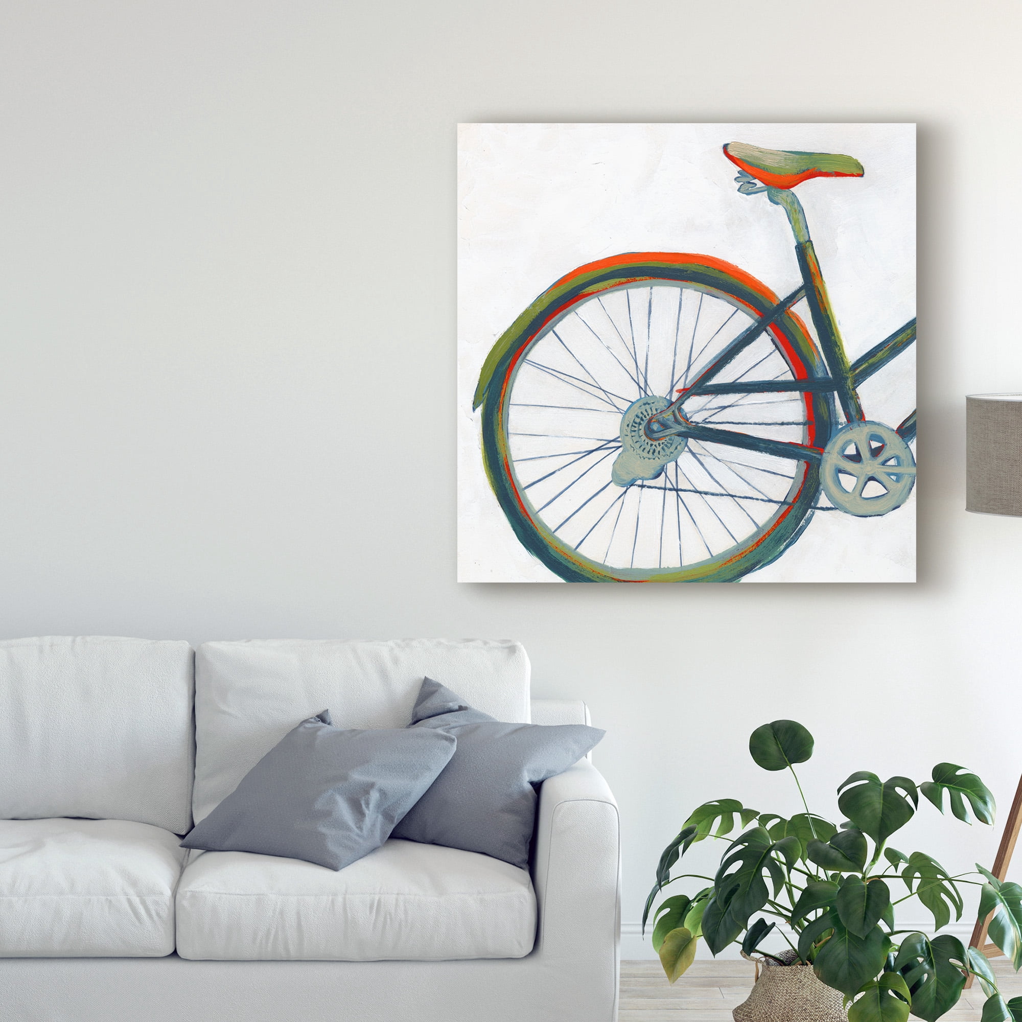 Trademark Fine Art 'Bicycle Diptych I' Canvas Art by Grace Popp