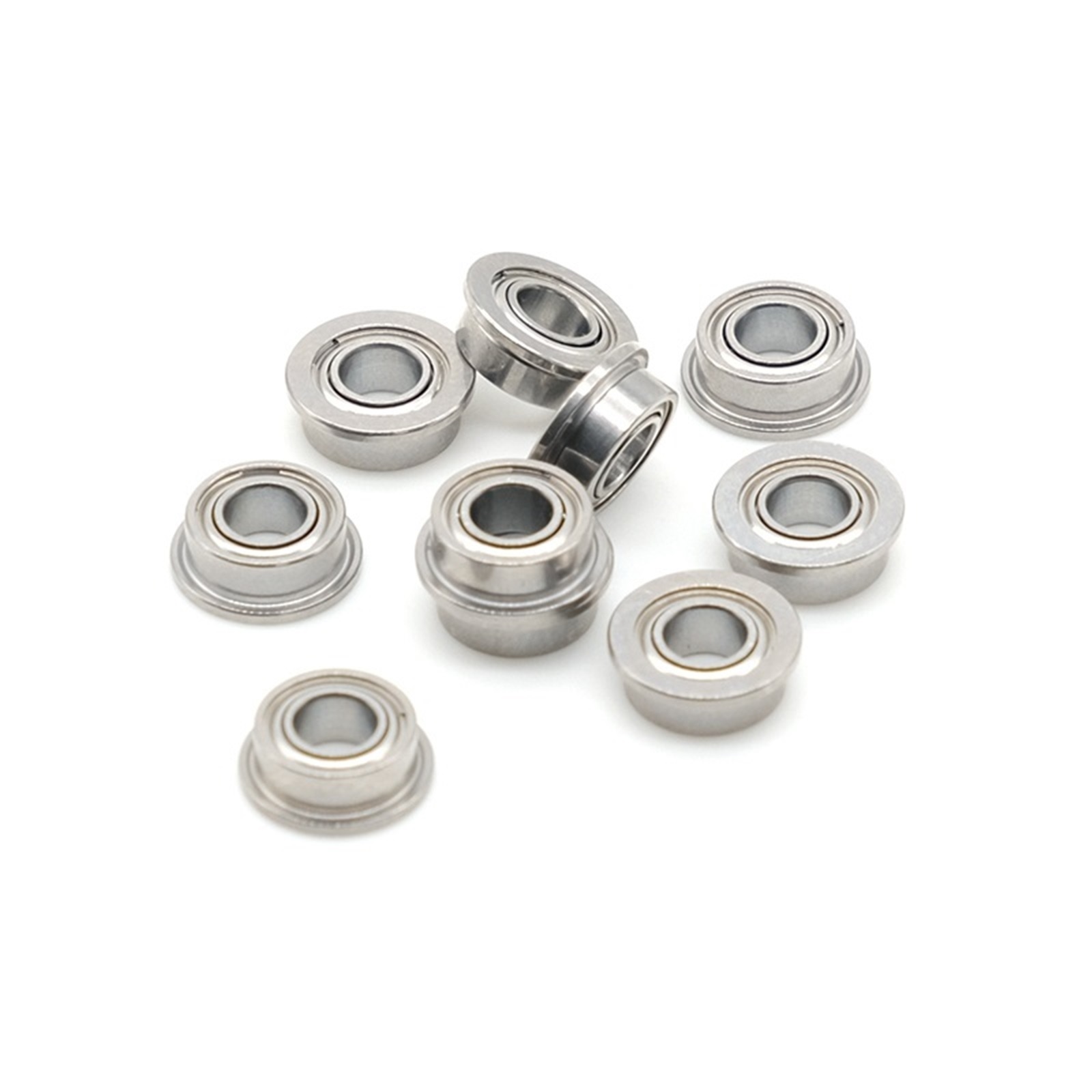 10Pcs MF63ZZ 3x6x2.5 Mm ABEC-7 Flange Bearings Deep Groove Ball Bearing MF63Z MF63 ,Quiet and Smooth