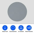 thumbnail image 5 of Covers & All Round Tarp, 18 Oz PVC Polyester Tarp Waterproof with Grommets, Tear & UV Resistant, Multipurpose Use – Patio, Garden Equipment, Sports Fields, Pet House, Tent (10ft Dia, Gray), 5 of 8