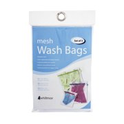 Whitmor Color Coded Mesh Wash Bags White Set of 3