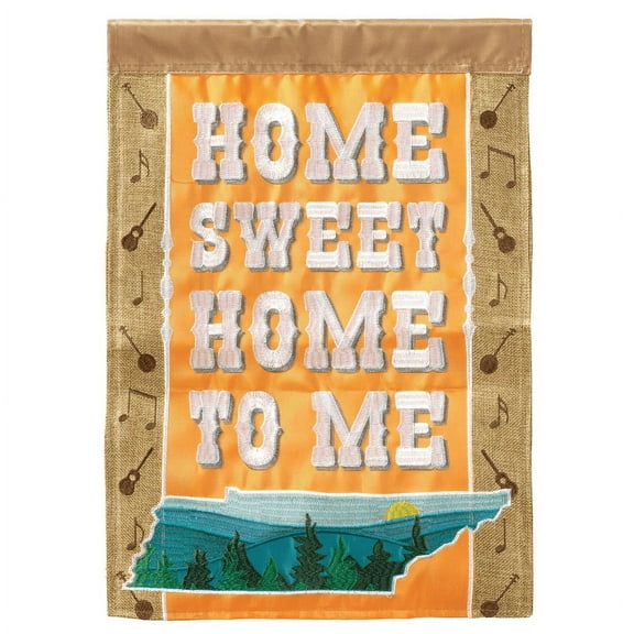 Magnolia Gardens M011546 13 x 18 in. Home Sweet Home Tennessee Applique Printed Garden Flag