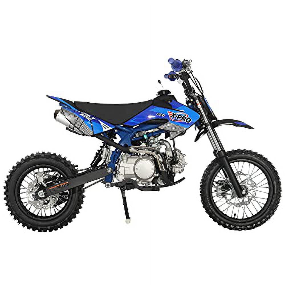 X-Pro Brand New Bolt 125cc Gas Pit Dirt Bike, Automatic Transmission, Electric Start, Big 14"/12" Tires!