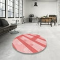 thumbnail image 3 of Ahgly Company Indoor Square Patterned Pastel Pink Area Rugs, 8' Square, 3 of 6