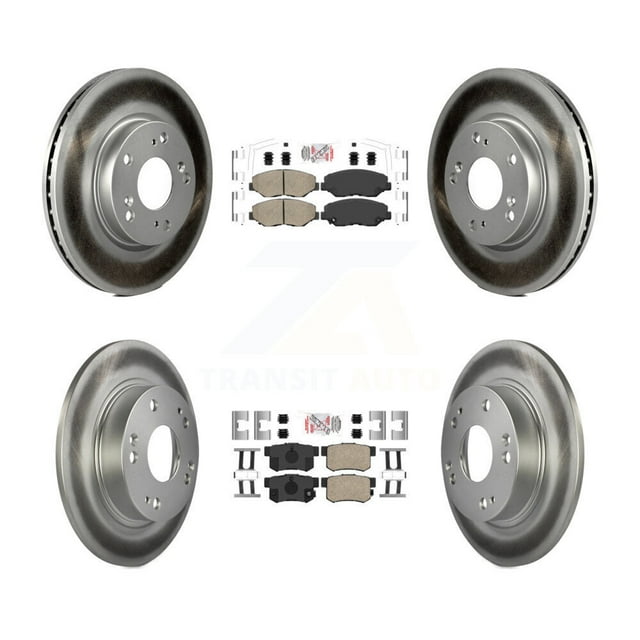 Transit Auto Front Rear Ceramic Pads and Coated Disc Brake Rotors Kit for Car 2013 Acura ILX 2.0L KGA-105244