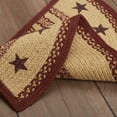 thumbnail image 2 of VHC Brands Burgundy Tan Jute Rug Half Circle Stencil Stars w/Pad 16.5x33, 2 of 6