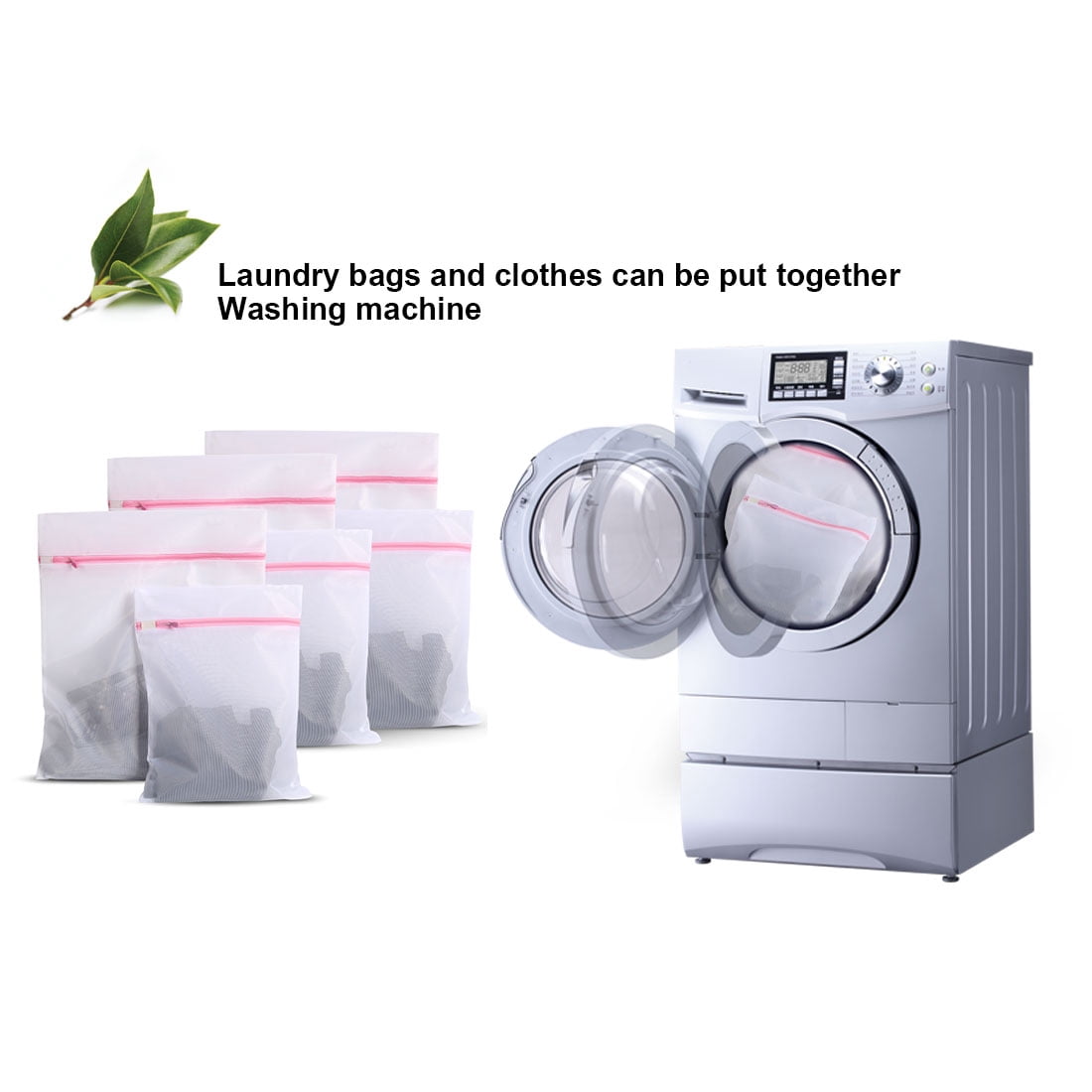 Unique Bargains Traveling Washing Bags Socks Underwear Clothes Net Mesh Bag Set