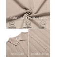thumbnail image 5 of COOFANDY Mens Knit Button Down Shirt Short Sleeve Casual Polo Shirts Vintage Summer Beach Shirts Coffee, 5 of 5