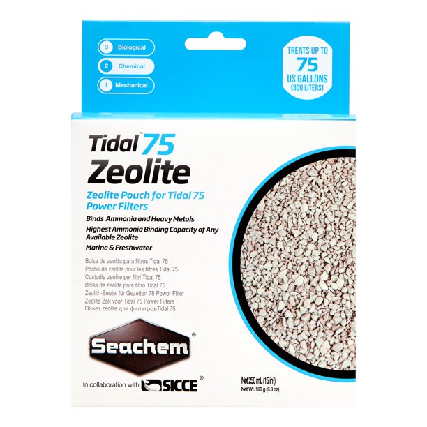 Seachem Tidal 75 Zeolite Aquarium Filters, 8.4 Oz