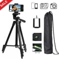 thumbnail image 3 of Professional Camera Tripod Stand Mount + Phone Holder for Cell Phone iPhone, 3 of 8