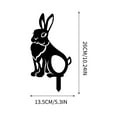 thumbnail image 3 of Acrylic Bunny Garden Decor,Set of 1 Rabbit Silhouette Yard Decor for Outside, Waterproof Lawn Decor (Bunny Black), 3 of 5