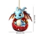 thumbnail image 2 of 3 piezas de acrílico Flying Dragon Baby 2D plano árbol de Navidad coche adornos colgantes, 2 of 9