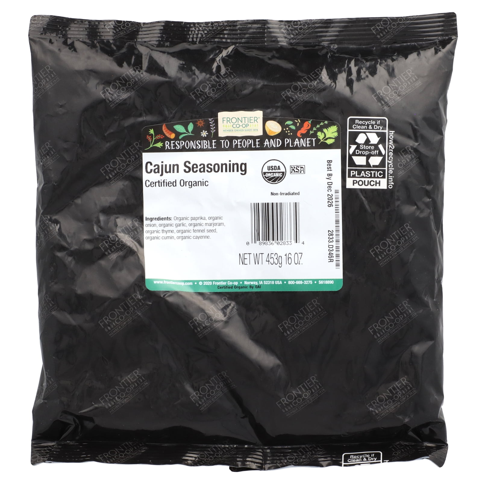 Frontier Co-op Organic Cajun Seasoning, 16 oz (453 g)