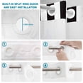 thumbnail image 4 of No Hook Shower Curtain, Black Striped Shower Curtains for Bathroom with See Through Top Window, Modern Farmhouse Black White Stripes Waterproof & Washable Bath Curtain Long 72"x78", 4 of 9