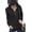 Black, variant on Women Fashion Quilted Pattern Lightweight Zipper Long Sleeve Plain Casual Ladies Sweatshirts Pullovers Shirts Tops