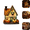 B#122, variant on Vintage Resin Light-Up Pumpkin Stone Ghost House, Fall Harvest Cottage, Summerween Decor, Light-Up Pumpkins Cottage for Holiday & Fall Village Scenes Decor B