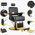 thumbnail image 6 of Hydraulic Barber Chair  with Foot Rest and Square Base 360 Degrees Rolling Swivel Hair Styling Chair, All Purpose Beauty Spa Equipment  Salon Chair Tattoo Chair Beauty Equipment (Black), 6 of 9