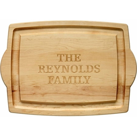 Personalized Oversized Wood Carving Board, 3-Line Message or
