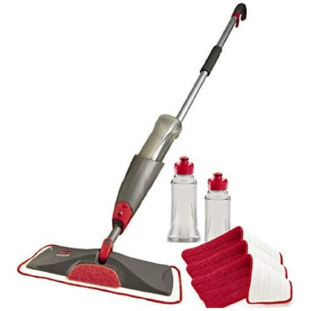Rubbermaid Reveal Spray Microfiber Floor Mop Cleaning Kit for Laminate & Hardwood Floors, Spray Mop with Reusable Washable Pads, Commercial Mop
