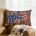 thumbnail image 5 of Yhmxh 4th of July Throw Pillow Cover, 12x20 Inch Patriotic Outdoor Lumbar Decoration, Red White and Blue, Independence Day Cushion Case, Memorial Day Flag Stars Decor Cushion Case for Sofa Couch, 5 of 7