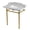 White, variant on Kingston Brass KMS36227M8SQ7 Wesselman 36-Inch Carrara Marble Console Sink with Stainless Steel Legs (8-Inch, 3-Hole) in Carrara Marble White/Brushed Brass