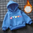 thumbnail image 2 of YunPes Unisex Kids Heart Hoodies Girls Colorful Pattern Love Print Pullover Hooded Sweatshirt Boys Aesthetic Valentines Tops Sweater, 2 of 3