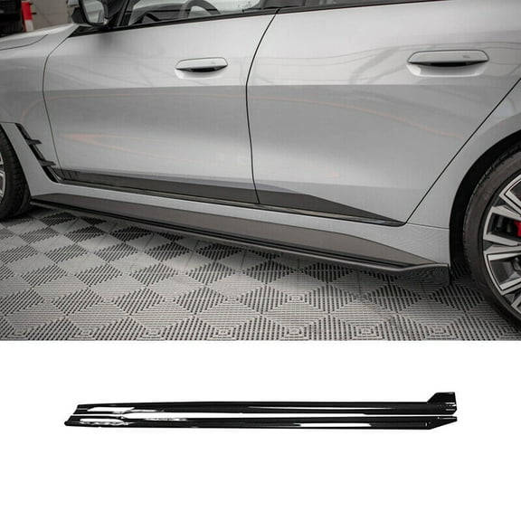 NINTE Side Skirts for 2022-2023 BMW 4-Series Gran Coupe G26 M-Sport 4DR Rocker Panel Extension Lips Carbon Fiber Look