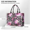 thumbnail image 3 of Large Capacity Tote Bag,Pink Leopard Pattern Handbag Fashion Luxury Tote Bag,15.7"x13"x 5.1" Inches,Laptop Compatible, 3 of 6