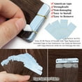 thumbnail image 4 of Benehair Human Hair Extensions Tape In Skin Weft Invisible Full Head Thick Brown 50G 20 Pcs 12"-24" for Woman US, 4 of 13