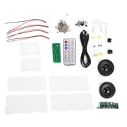 Suodoka DIY Bluetooth Speaker Box Kit Voice Control LED Light Electronic Sound Amplifier Set, 8.27 inches / 21 cm, Multicolor