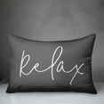 thumbnail image 2 of Creative Products Relax Thin Script Grey and White 14x20 Indoor / Outdoor Pillow, 2 of 8