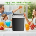 thumbnail image 4 of Haysky Countertop Ice Maker, 26lbs in 24Hrs, 9 Cubes Ready in 6 Mins, Self-Cleaning, Portable Compact Ice Maker Machine with Basket and Scoop for Home, Kitchen, Camping, RV, Party, Black, 4 of 11