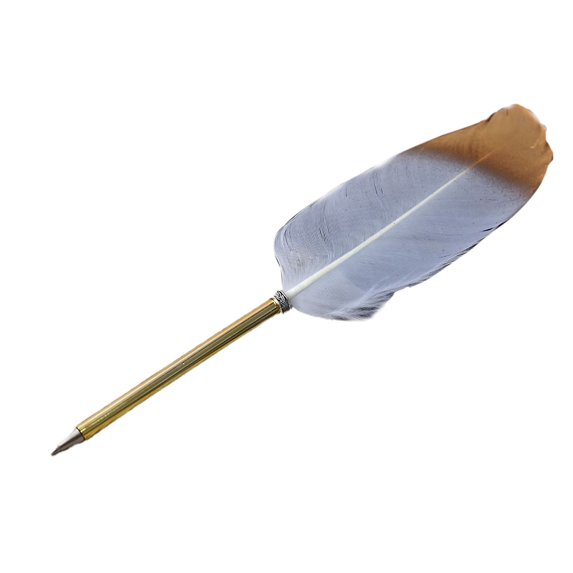 Dujiujun Copper Feather Quill Pen Smooth Writing Durable Elegant Design Breakage-resistant Christmas Gift Wedding Signature Pen