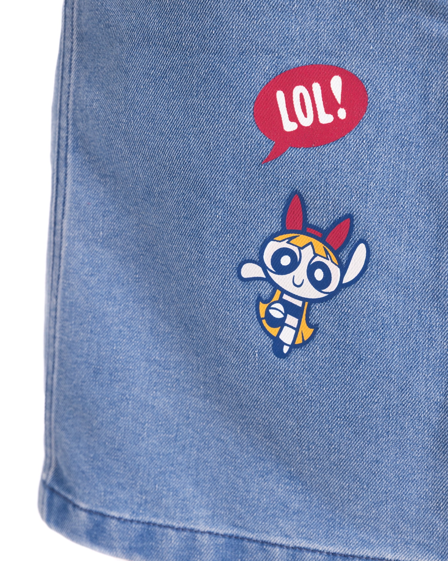 Powerpuff Girls Girls Graphic Ribbed Tee and Denim Jumper Dress Set, 2 Piece, Sizes 4-12