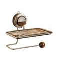 thumbnail image 1 of GUANGHONG Suction Cup Toilet Paper Holder Wall Mounted Toilet Paper Holder Household Roll Paper Holder Walnut Perforation Storage Rack Cover for Counter Space, 1 of 9