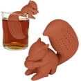 thumbnail image 1 of Silicone Squirrel Shape Tea Strainer, Reusable Food Grade Tea Infuser Novelty Loose Leaf Tea Filter(Coffee), 1 of 8