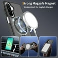 thumbnail image 4 of Asuwish Phone Case for Samsung Galaxy A16 A26 A17 5G/4G Tempered Glass Screen Protector Magnetic Folding Stand Frosted Translucent Rugged Shockproof Protective Cell Cover A 16 26 16A Women Men Black, 4 of 7