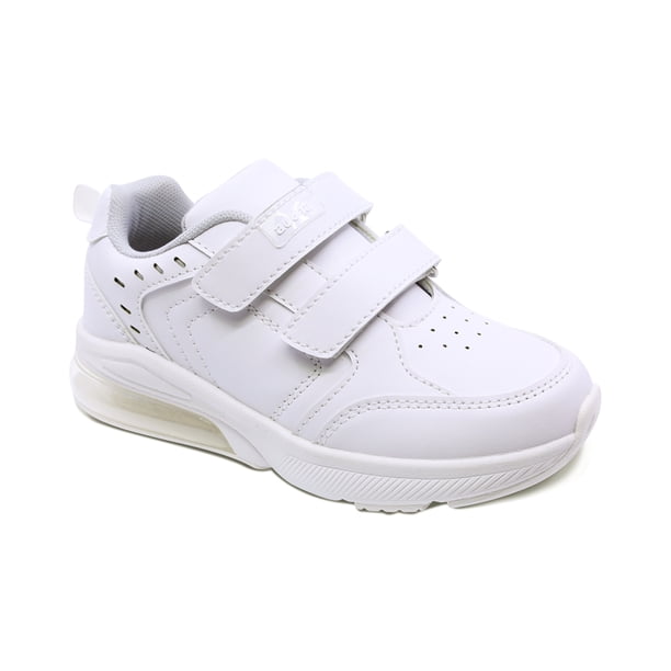 Tenis escolar Audaz para niño sintético blanco Maserati con doble tira de contacto