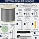 thumbnail image 2 of Kit de cables de acero inoxidable phepetroll de 180 pies con tensores, 2 of 7