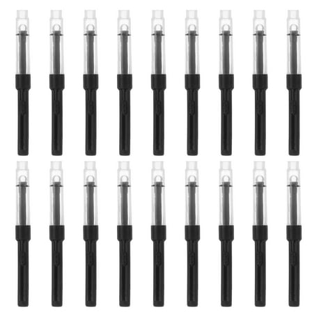 IDEANATEGRATE Universal Fountain Pen Ink Converter 50Pcs Black Plastic for Men Writing Tools